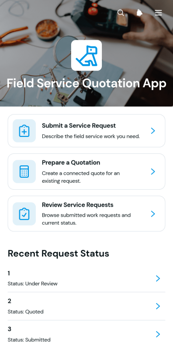 Field Service Quotation App Template