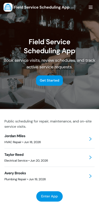 Field Service Scheduling App Template