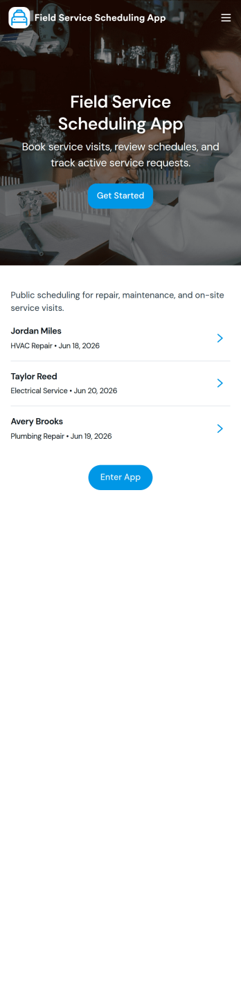 Field Service Scheduling App Template