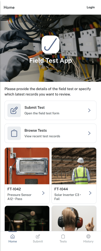 Field Test App Template