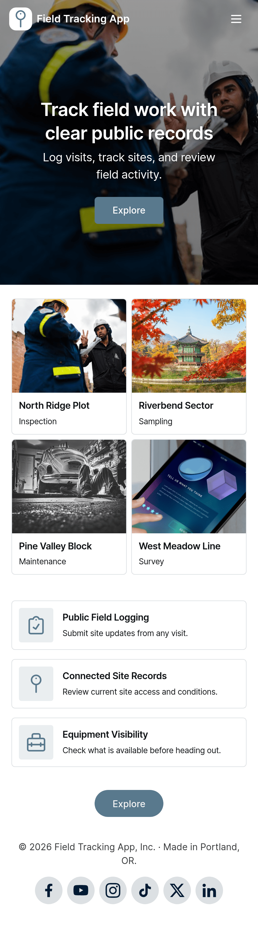 Field Tracking App Template | Jotform
