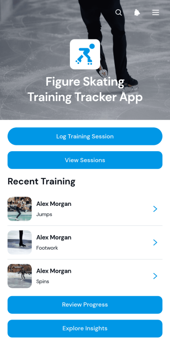 Figure Skating Training Tracker App Template