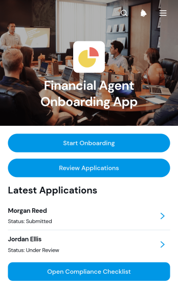 Financial Agent Onboarding App Template