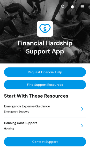 Financial Hardship Support App Template