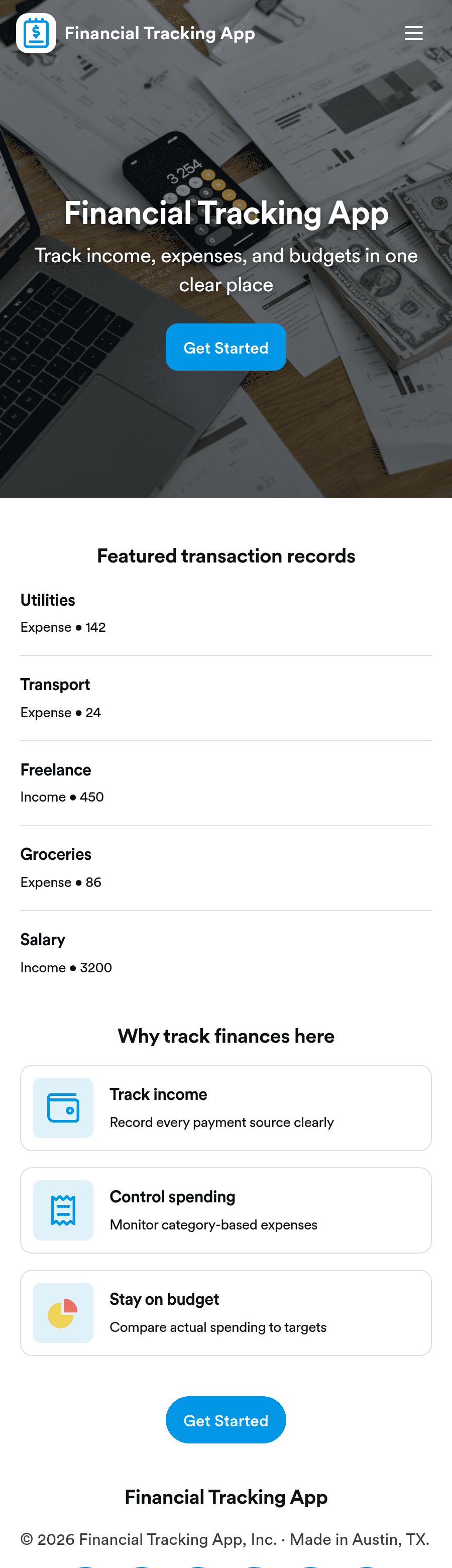 Financial Tracking App Template | Jotform