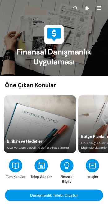 Finansal Danışmanlık Uygulama Șablonu