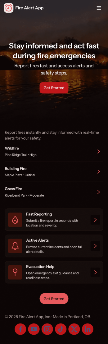 Fire Alert App Template