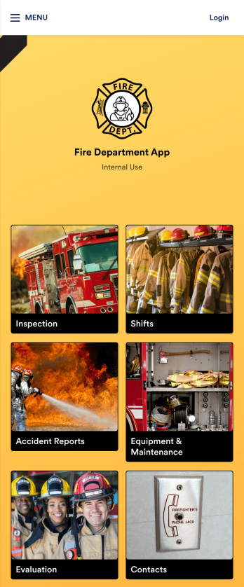 Fire Department App Template
