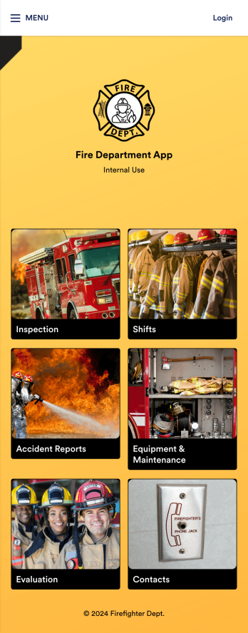 Fire Department App Template