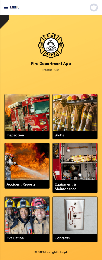 Fire Department App Template