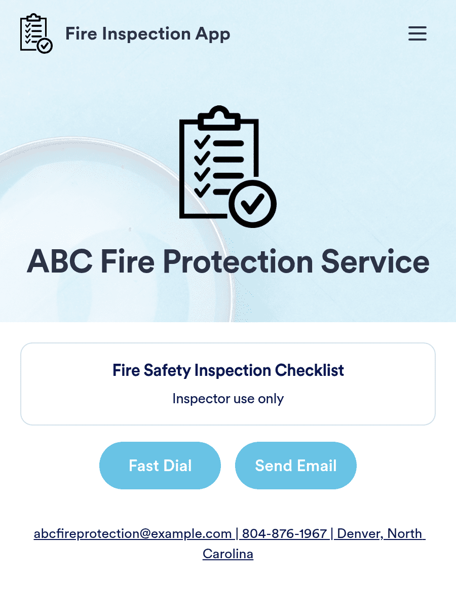 Fire Inspection App Template | Jotform