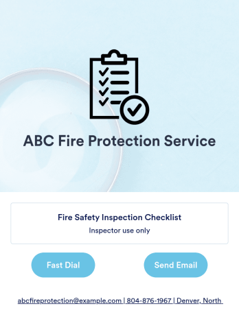 Fire Inspection App Template