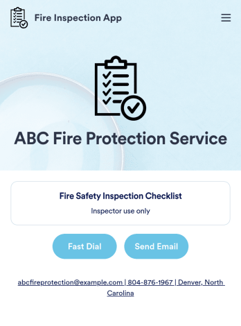 Fire Inspection App Template