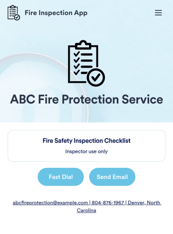 Fire Inspection App Template