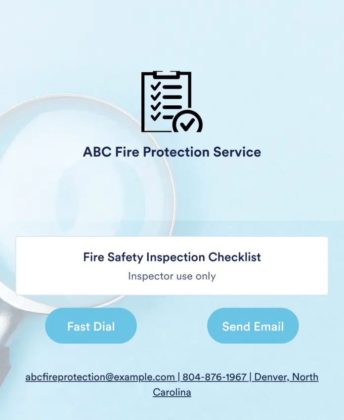 Fire Inspection App