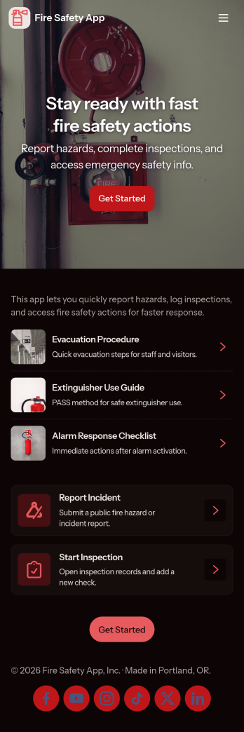 Fire Safety App Template