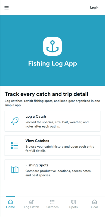 Fishing Log App Template