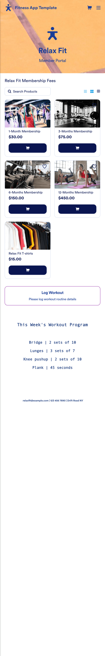 Fitness App Template
