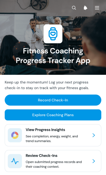 Fitness Coaching Progress Tracker App Template