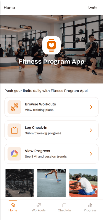 Fitness Program App Template