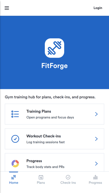 Fitness Trainer Gym App Template
