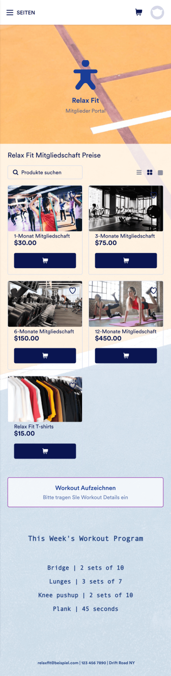 Fitness und Gesundheit App Template