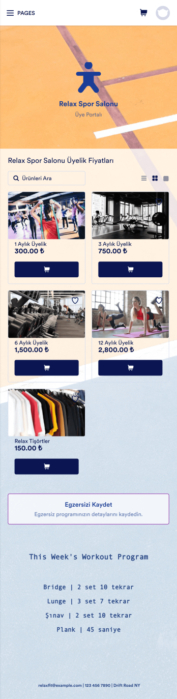 Fitness Uygulaması Template