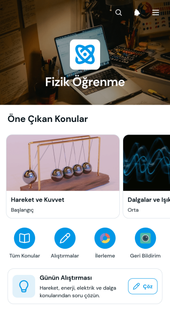 Fizik Öğrenme Uygulama Șablonu
