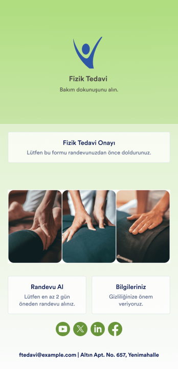 Fizik Tedavi Uygulama Șablonu