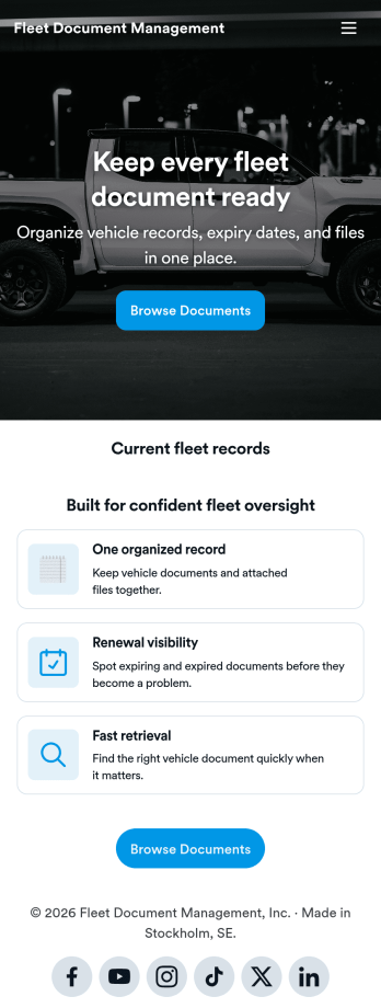 Fleet Document Management App Template