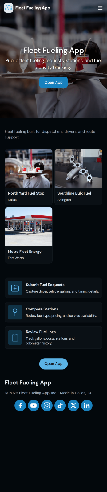 Fleet Fueling App Template