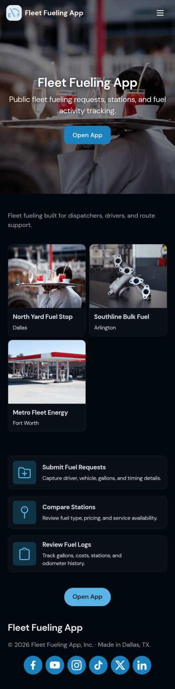 Fleet Fueling App Template