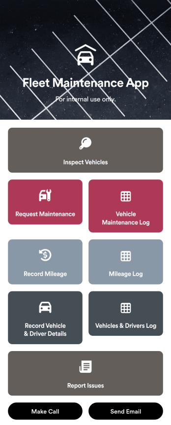 Customizable Fleet Maintenance App
