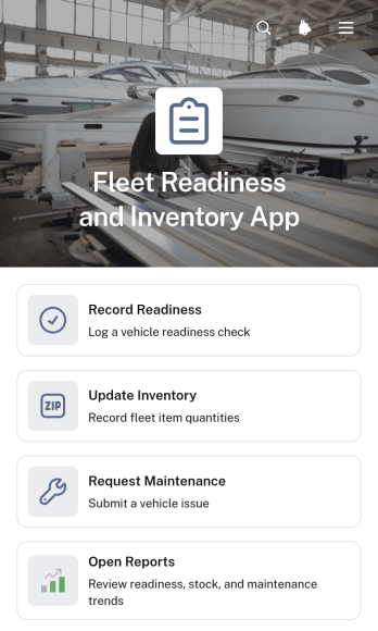 Fleet Readiness and Inventory App Template