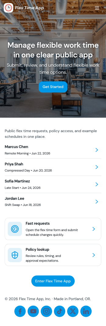 Flex Time App Template