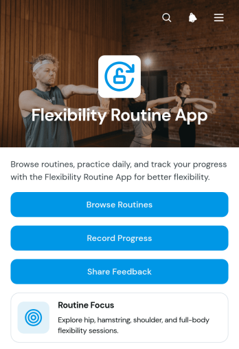 Flexibility Routine App Template