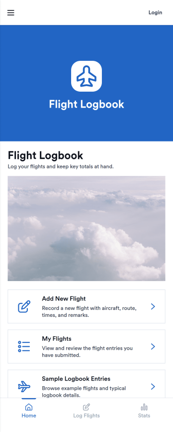 Flight Logbook App Template