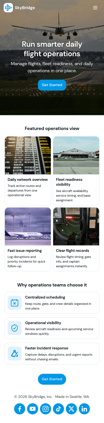 Flight Management App Template
