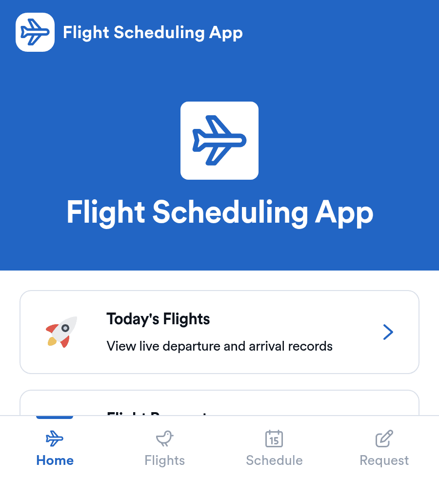 Flight Scheduling App Template | Jotform
