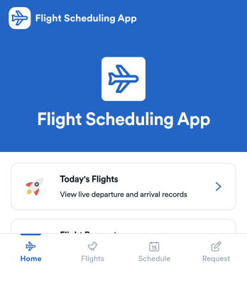 Flight Scheduling App Template