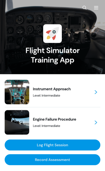Flight Simulator Training App Template