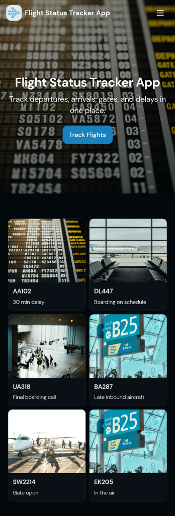 Flight Status Tracker App Template