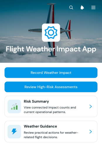 Flight Weather Impact App Template