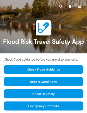Flood Risk Travel Safety App Template