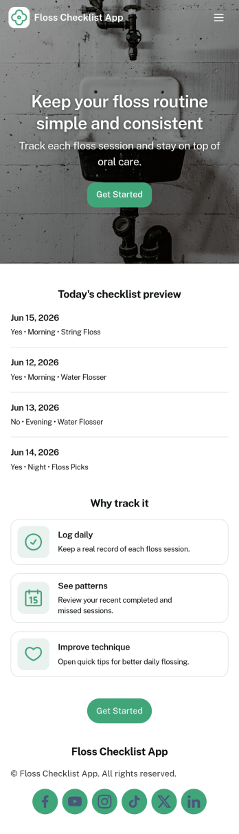 Floss Checklist App Template