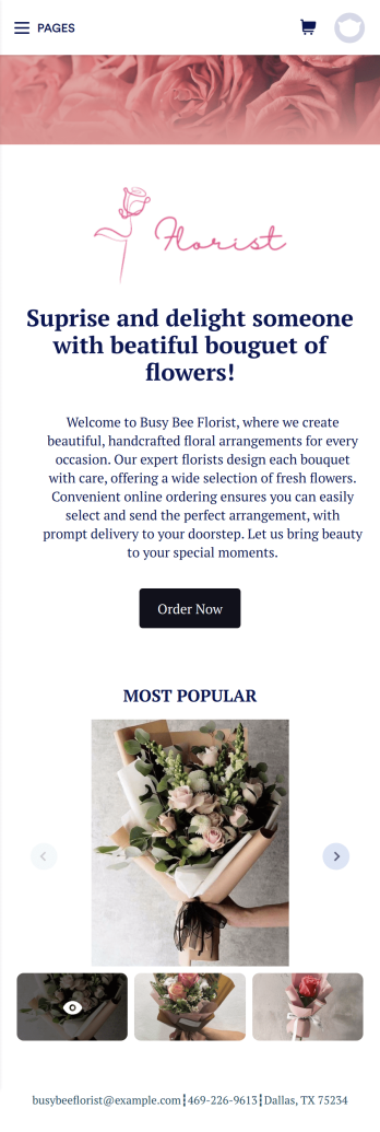 Flower Ordering App Template