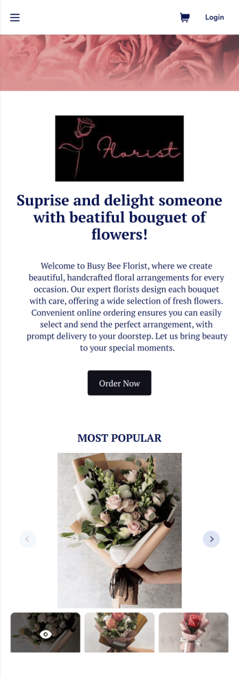 Flower Ordering App Template