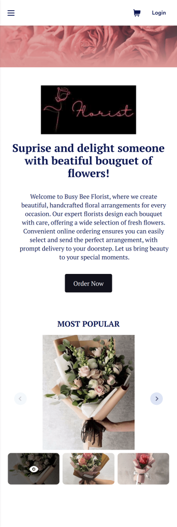 Flower Ordering App Template