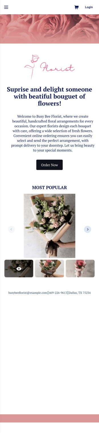 Flower Ordering App Template