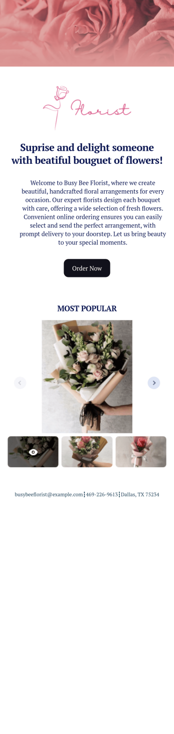 Flower Ordering App Template